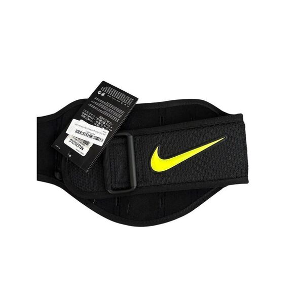 Nike Structured Weight Lifting Belt Size Large Black/ Volt NWT - Picture 3 of 10